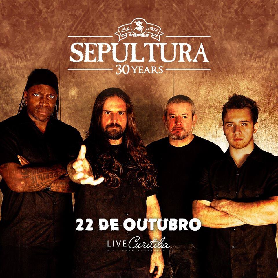 Sepultura se apresenta neste sábado na Live Curitiba Cwb Live